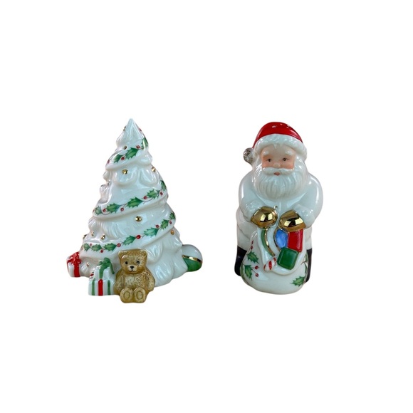 Lenox Christmas Santa and Tree Salt & Pepper Shaker Set - Picture 3 of 13